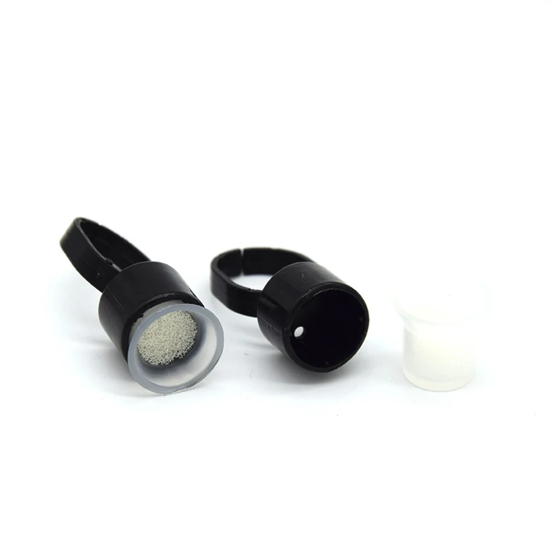 100 шт чернила для татуировок чашка кольца инструменты мануального татуажа бровей