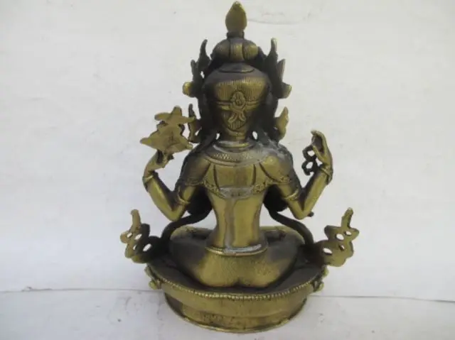 Китайская латунная статуя двойного спокойствия | Дом и сад