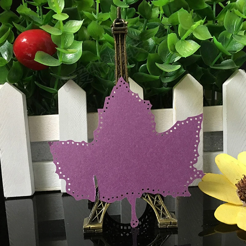 50pcs Laser Cut Art Maple Leaf Escort Cup Wine Glass Table Name Place Card Wedding Birthday Gift Event Party Favor Supplies | Дом и сад