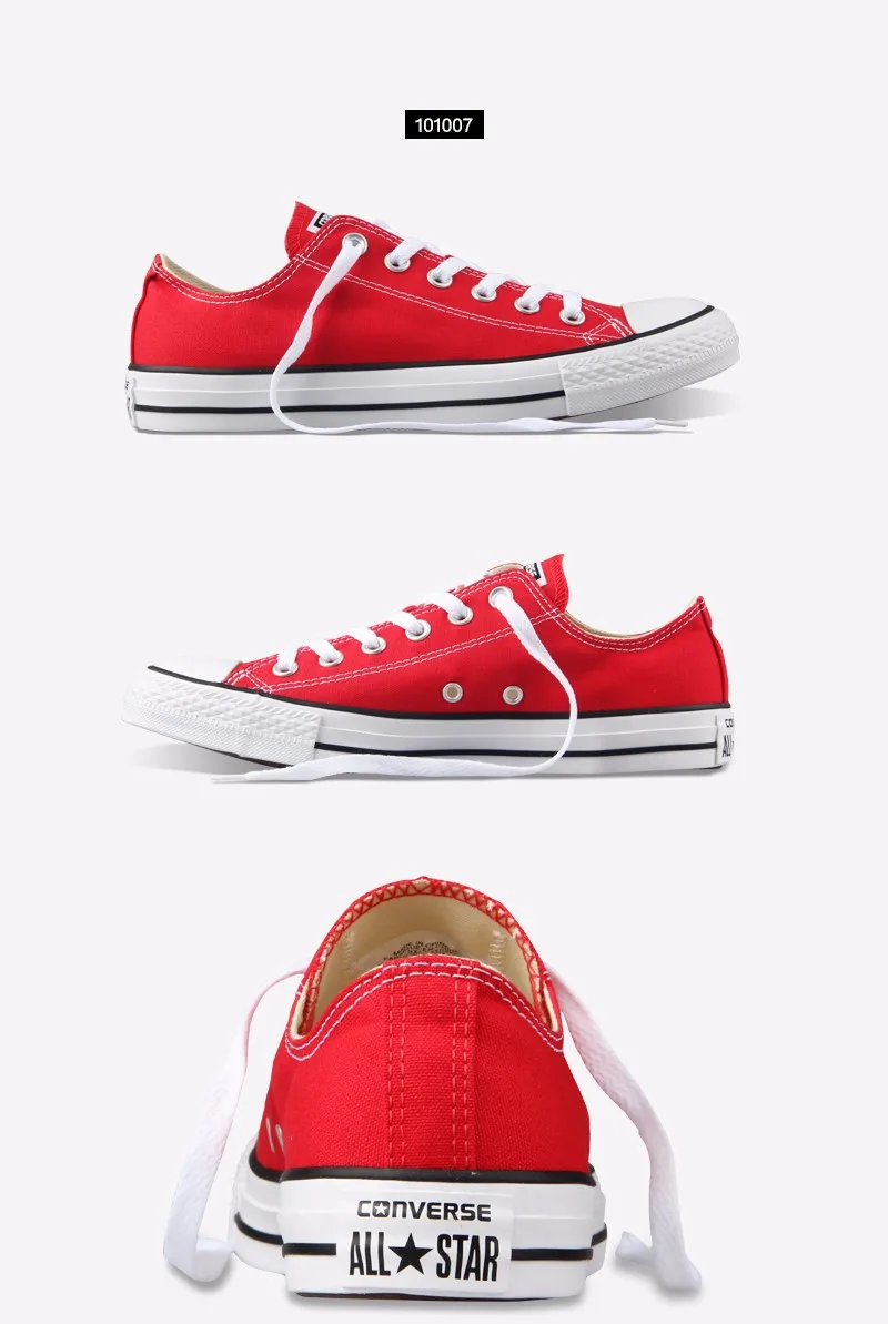 Оригинальные Converse классический все звезды холст обувь мужчин и женщин кроссовки низкие классические Скейтбордингом Обувь 4 цвета