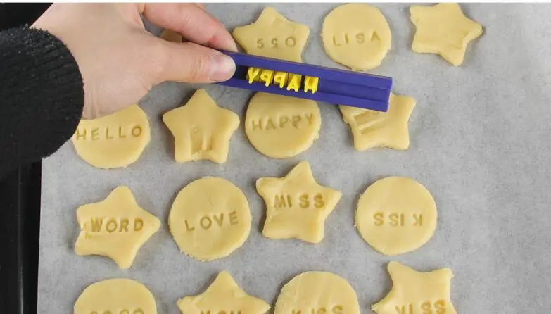 Алфавит цифры письмо произвести впечатление набор штамп для печенья Резак