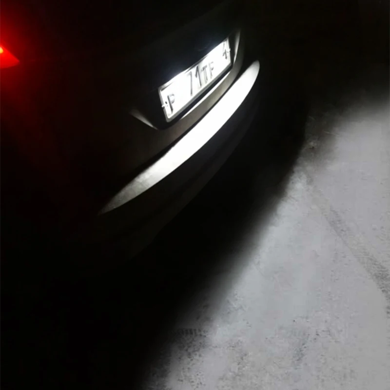 2 шт. ошибок 18LED Подсветка регистрационного номера 12V Canbus белый свет для Ford Focus Fiesta Mondeo MK4 Kuga Galaxy S-max C-max Mk2 DA3