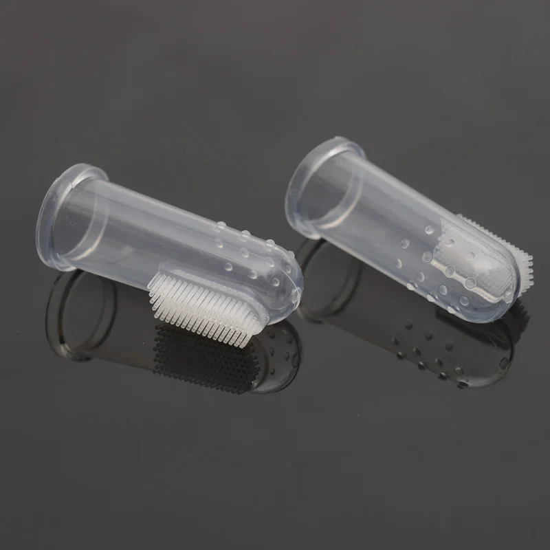 Новинка хит продаж супер мягкая надеваемая на палец зубная щетка для домашних