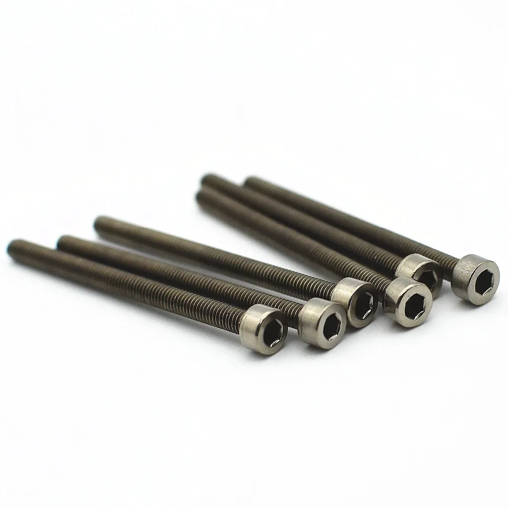 Titanium Bolts M3 M4 M5 8 10 15 20 25 30 40 50mm Ti Bolt Hexagon Socket Allen Drive Column Head Screws Fastener DIN912 20pcs|titanium bolts|ti boltm3