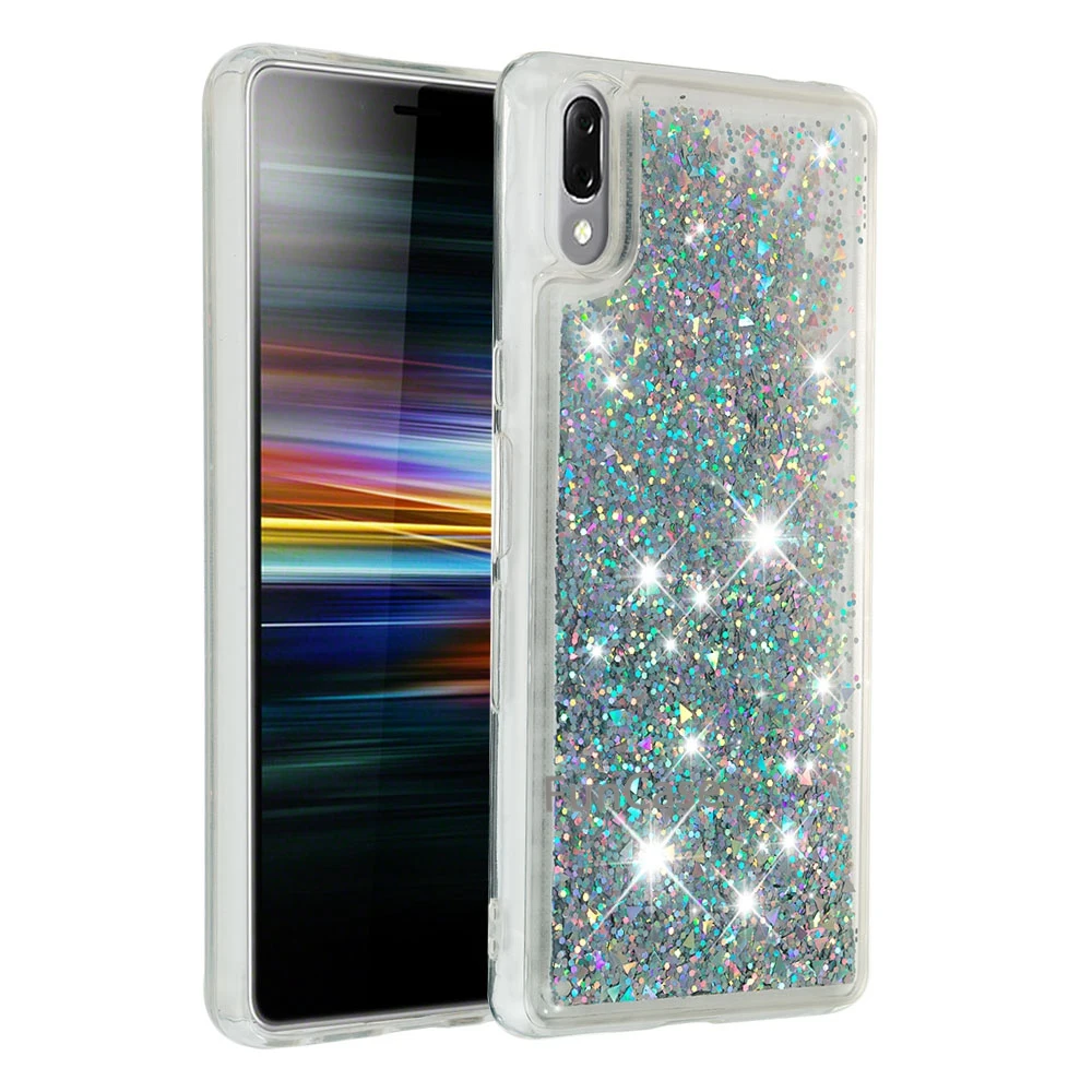 Модный Блестящий зыбучий песок жидкий мягкий блестящий чехол сумка для
