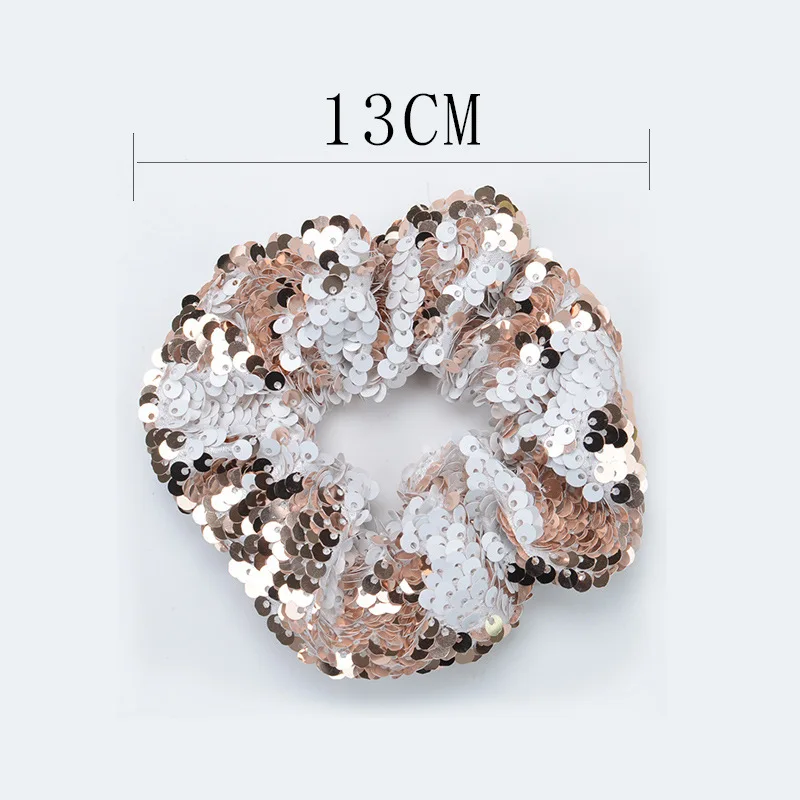 21 Color Fashion Sequins Elastic Hair Band Ropes with Girls No Crease Ties Ponytail Hairband Accessories | Детская одежда и обувь