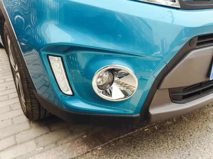 Для Suzuki Vitara передняя противотуманная фара крышка ABS хромированная противотуманная фара рамка автомобиля Стайлинг Аксессуары передняя противотуманная фара крышка