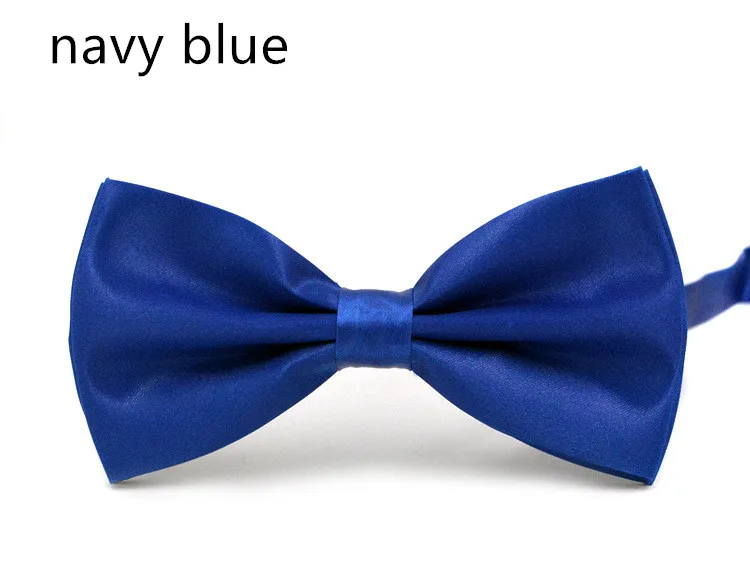 navy blue Новые модные изысканные мужские галстуки-бабочки для мужчин, Мальчишник, Женский галстук-бабочка, однотонный галстук-бабочка, мужской галстук-бабочка Gravata Cravate - Цвет: navy blue