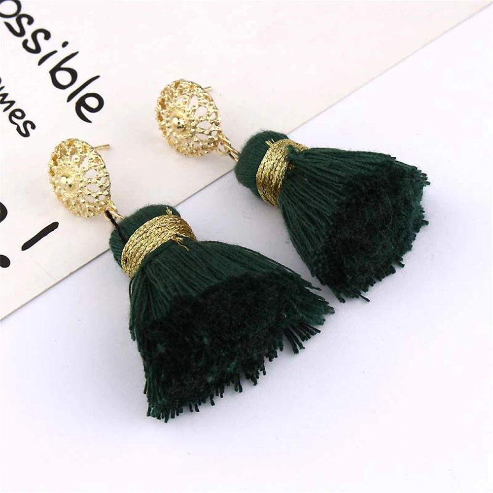 2018 Fashion Woman Long Tassels Hanging Drop Earrings 4 Colors Tassel Earring Handmade Bohemian Jewelry | Украшения и аксессуары