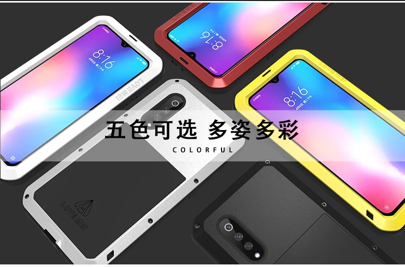 Водонепроницаемый ударопрочный грязеотталкивающий чехол для Xiaomi Mi 9 Mi9 телефона