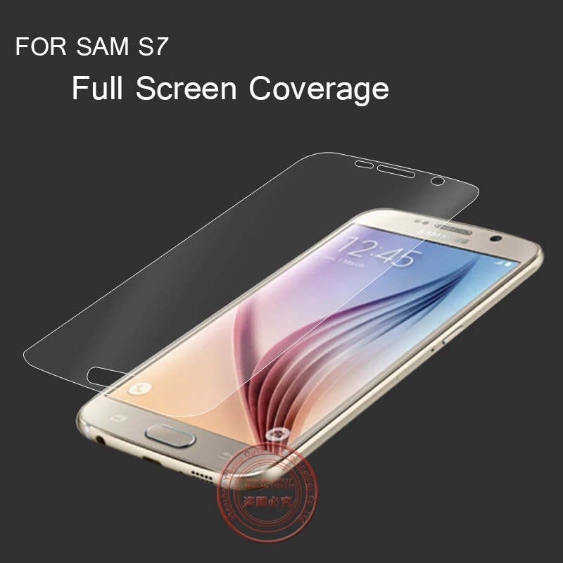 Полный охват ясный протектор для Samsung Galaxy S7 тпу материал ( не закаленное стекло