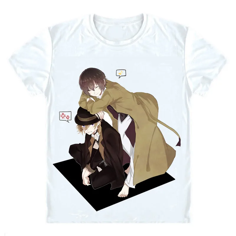 Style 13 Bungou бродячие футболки с собаками мульти-стиль короткий рукав рубашки литературные бродячие собаки Осаму дадзай Atsushi Nakajima Косплей рубашка - Цвет: Style 13