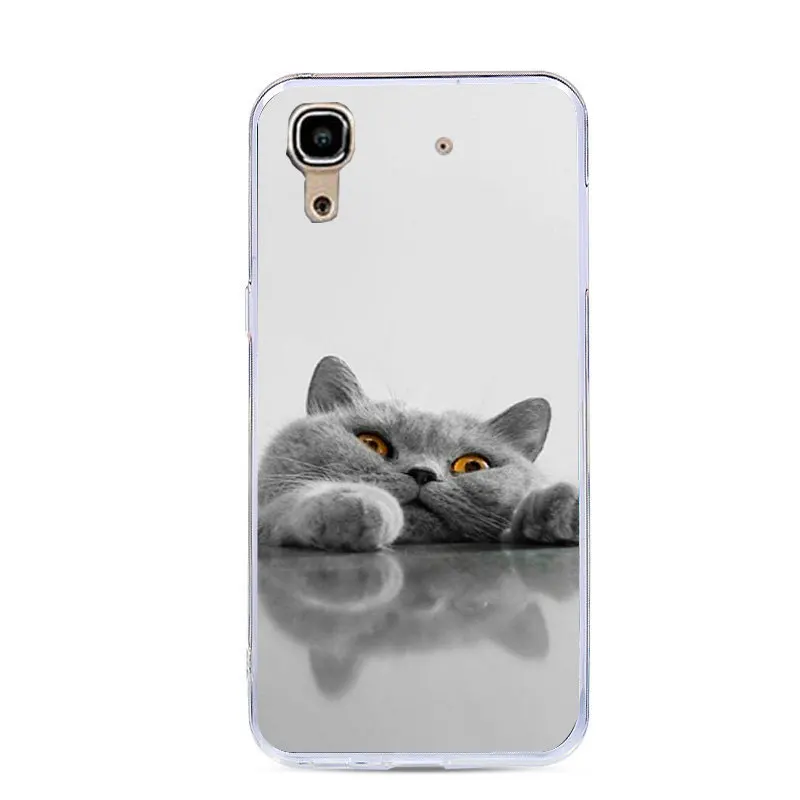 Чехол для телефона J &amp R Flower Huawei Y6 Y 6 5 0 '' задняя крышка милый кот силиконовый