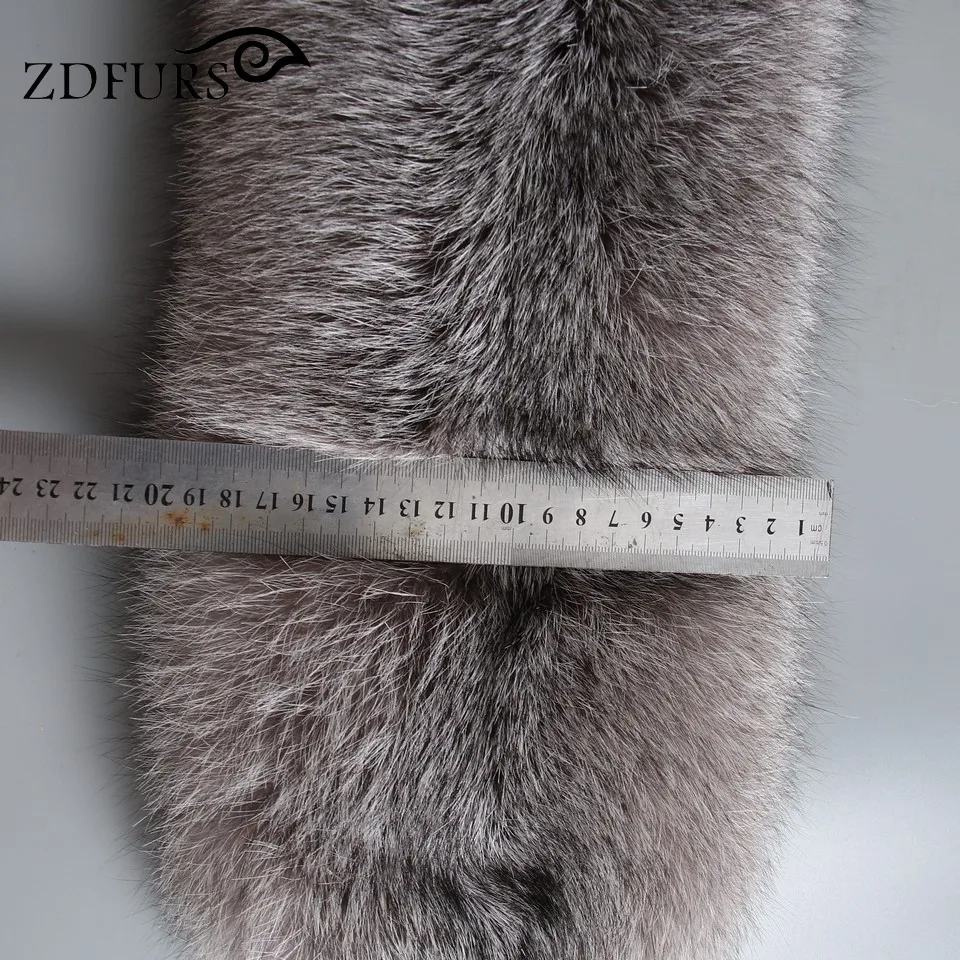 ZDFURS * Новые оригинальные цельные шарфы из лисьего меха супер теплые кольца