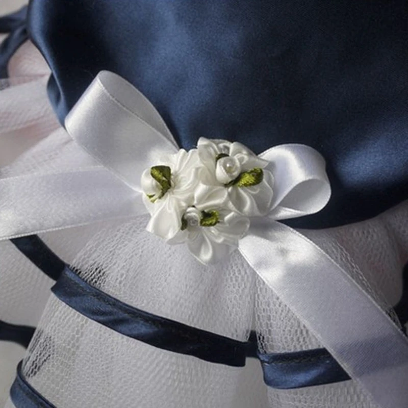 Весенне-летнее элегантное платье принцессы в морском стиле Одежда для собак вещи