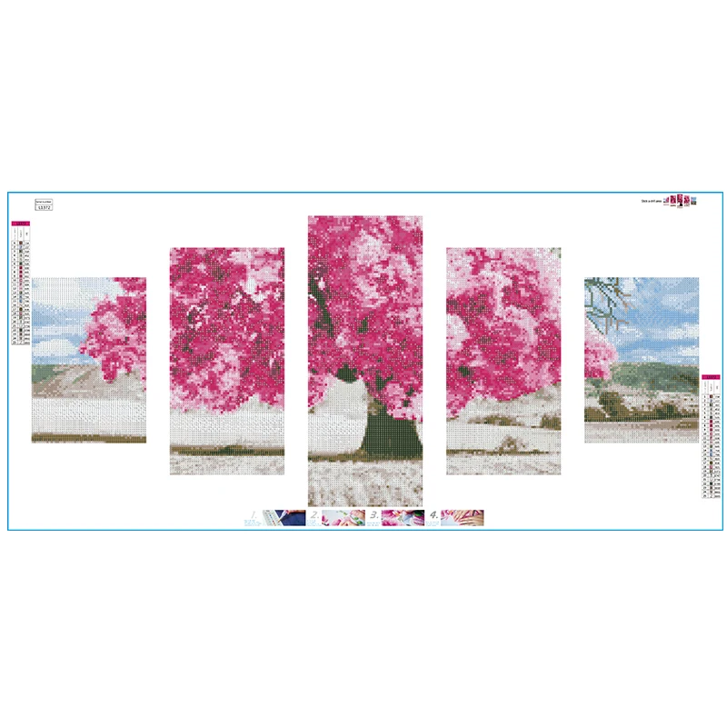 5 шт. Multi-фотографии полный 5d алмазов картина вышивки крестом Room Decor Алмазная