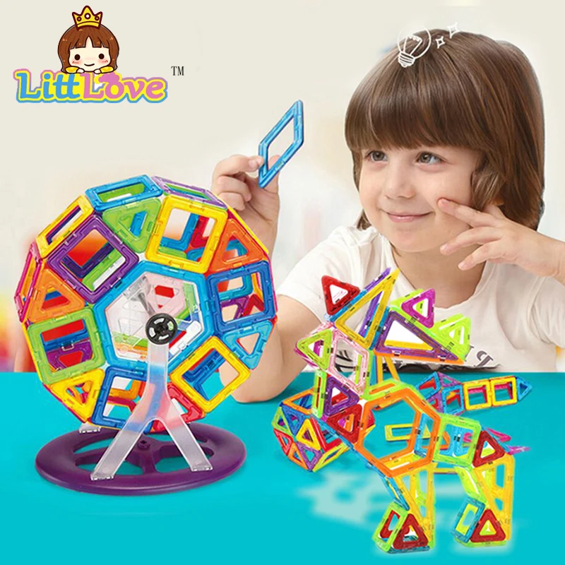 Магнитные строительные блоки 45 шт. большой размер Обучающие дизайнерские