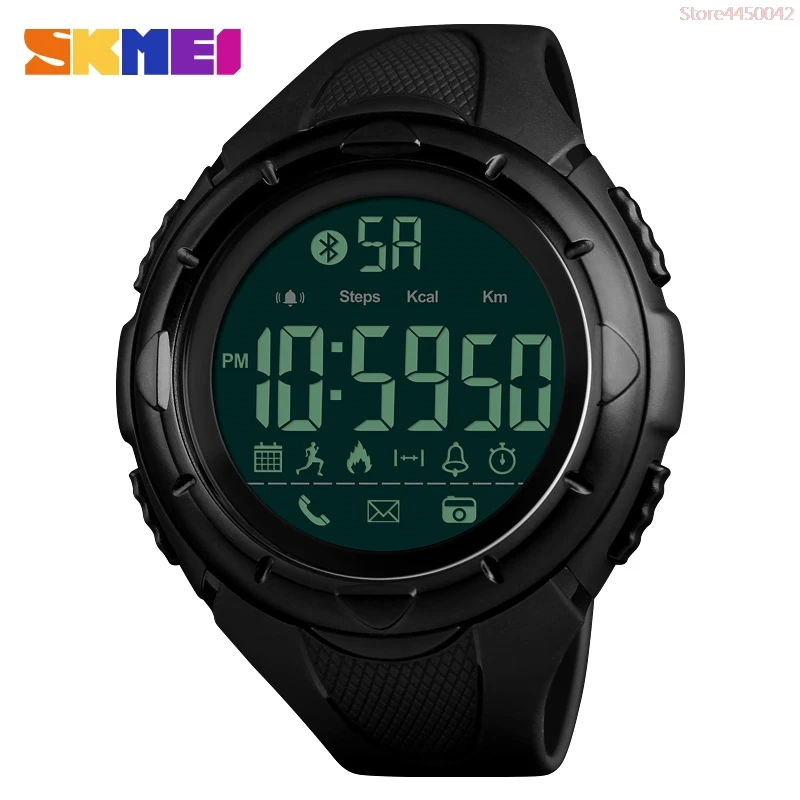 SKMEI Для мужчин модные часы Smart Watch Водонепроницаемый шагомер калории Bluetooth