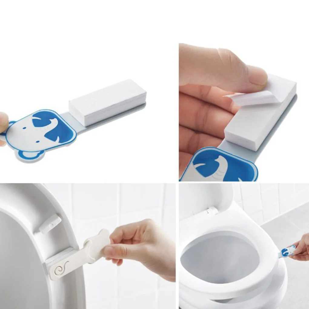 Ванная комната сиденье для унитаза накладка подъемная Ручка Наклейка самоклеящаяся милый мультяшный дизайн