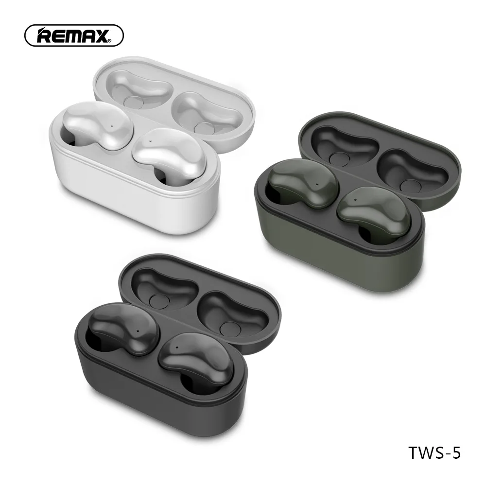 Remax TWS 5 беспроводные Bluetooth наушники Близнецы с зарядным устройством гарнитуры 0