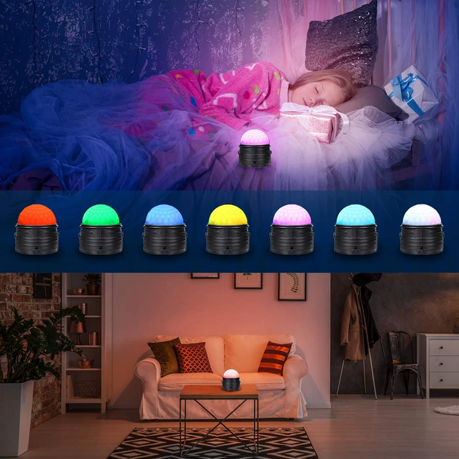 6 Вт RGB звук активированный Вращающийся Диско-Шар вечерние ночные огни Звездный Душ Светодиодный сценический стробоскопический источник света огни для рождества дома KTV Декор