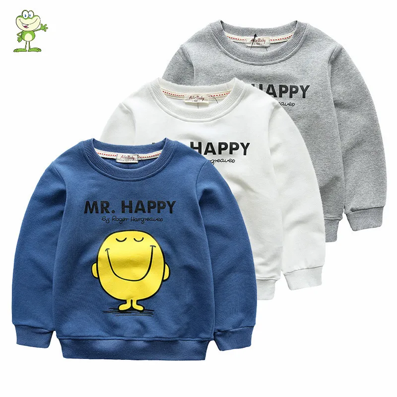 Детские футболки 2016 новый бренд весна-осень толстовки для мальчиков и девочек