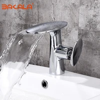 brass chrome bathroom faucet basin crane water faucet basin mixer waterfall faucet water tap single handle single hole mixer tap