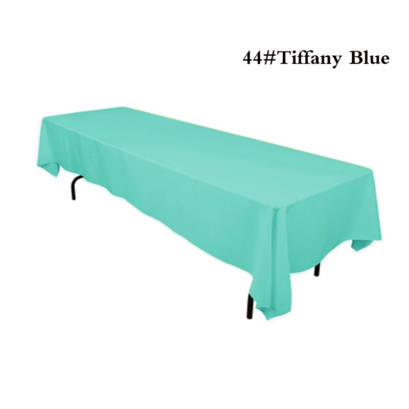 tiffany blue 1 шт. квадратная круглая скатерть из полиэстера для свадеб Декор отеля Rectangualar скатерть белое постельное белье скатерти - Цвет: tiffany blue