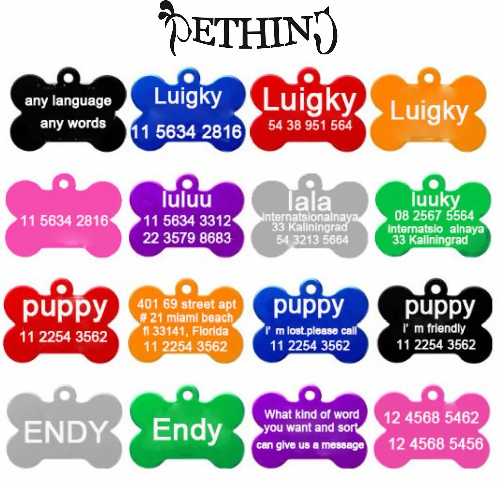 

2pcs/lot Free Personalized engraving text dog tag engraved dog cat tag dog identification customized name address telephone
