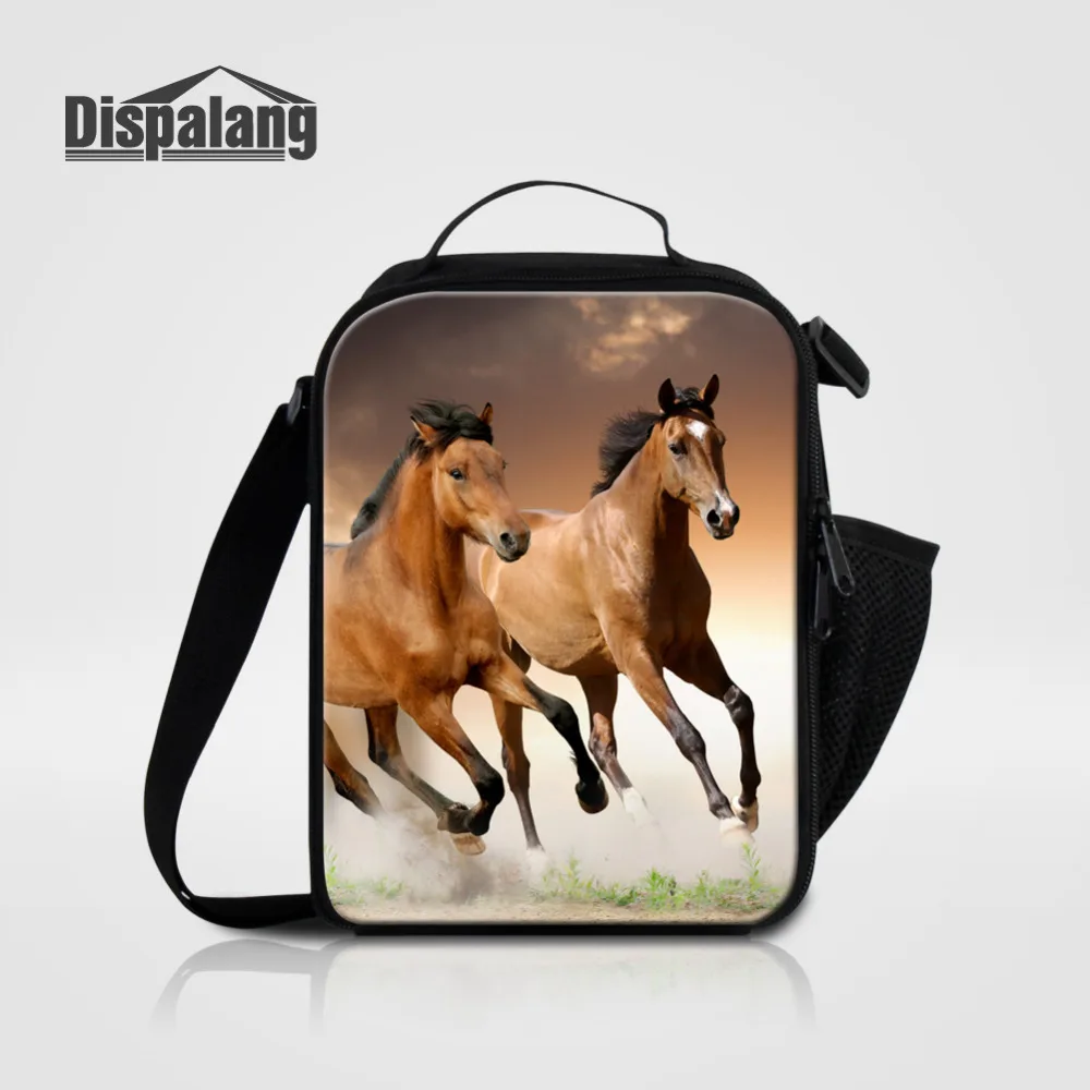 Dispalang переносная Детская сумка-холодильник с принтом лошади и животного
