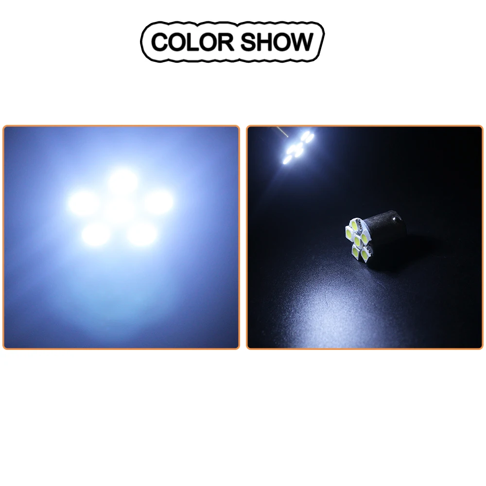 20 шт./лот 24 V DC 5050 6 SMD 1156 BA15S 1157 BAY15D светодиодный лампы для авто светодиодный индикатор грузовика стоп-сигнал поворот сигнала белый 72LM