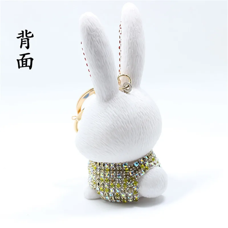 2018 Новый мини с украшением в виде кристаллов кролик для девочек брелки ключей