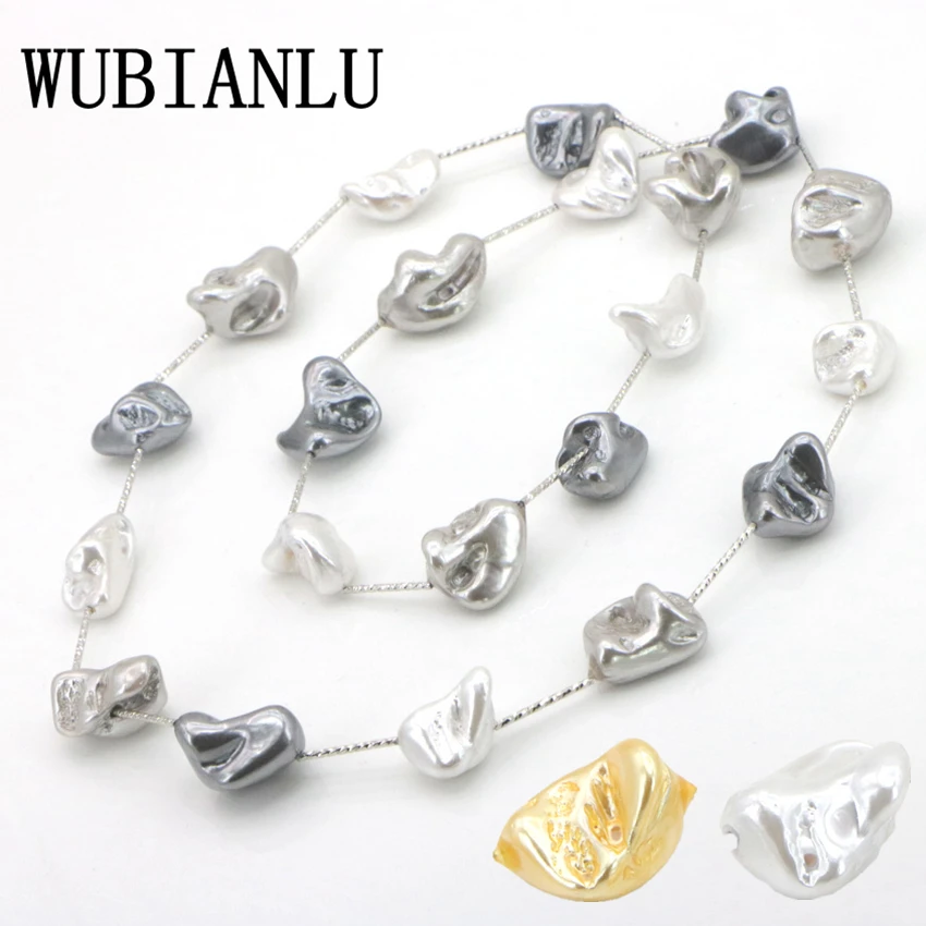 Модная Длинная цепочка для денег неправильной формы с натуральным жемчугом