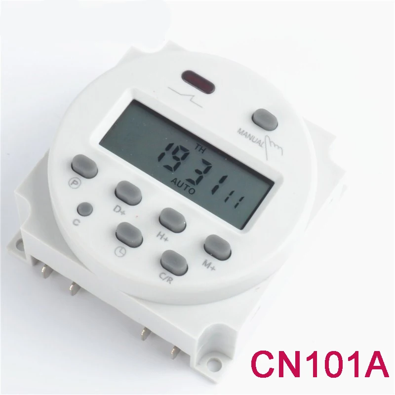 12 V/24 V/110 V/220 V AC/DC ЖК-дисплей Мощность цифровой 7 дней программируемый таймер Выключатель с часовым механизмом и CN101A аксессуары