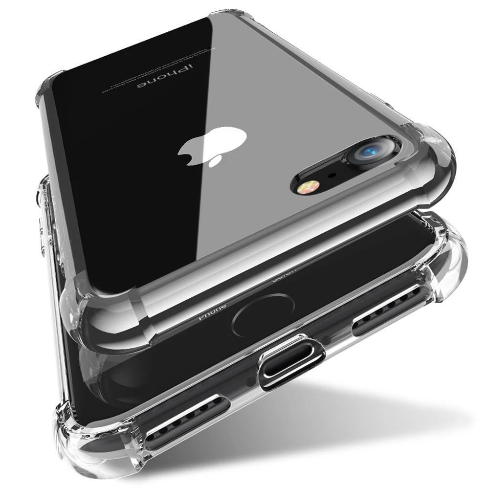 XR XS Max чехол для телефона iPhone X прозрачный Роскошная подушка безопасности