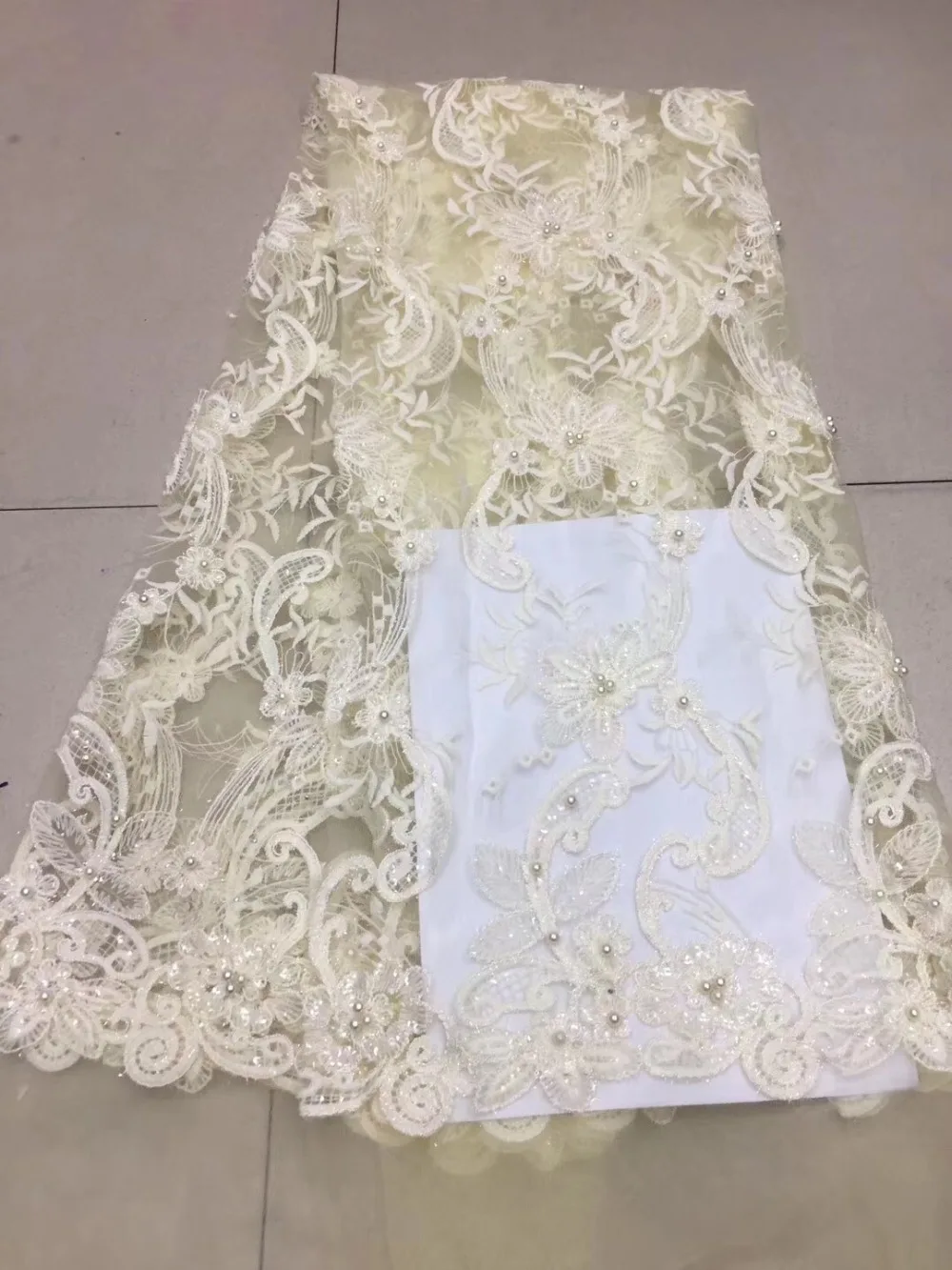 

Most Popular African Tulle Lace High Quality Nigerian French Mesh Lace Fabric For Party Dresses TS7093