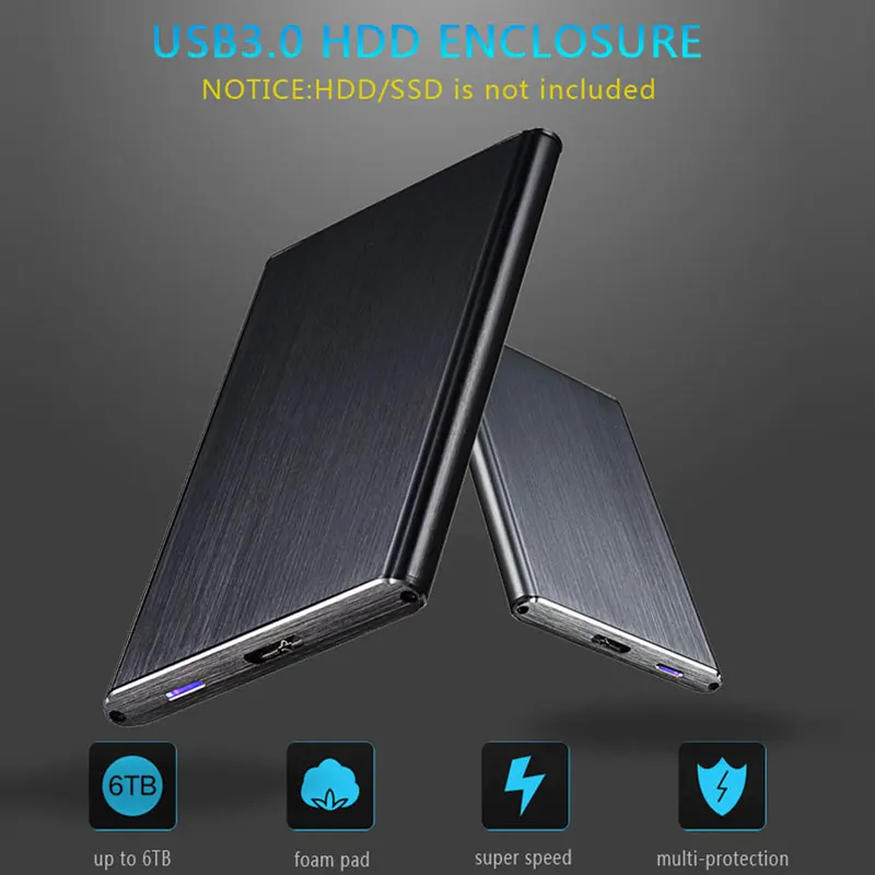 Полный Алюминий SATA III для USB3.0 6 Гбит/с UASP 2 5 &quotВнешние 7 мм HDD/SSD жесткий диск