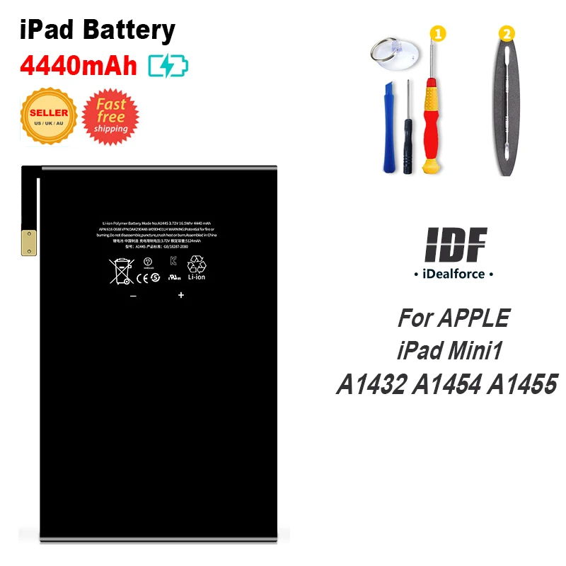 Индивидуальные внутренняя литий ионная Батарея Замена для iPAD Mini 1 A1432 A1454 A1455 (4440 мА