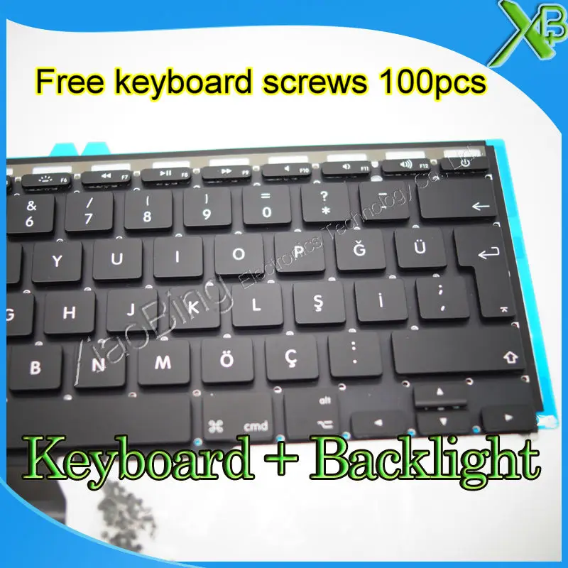 Совершенно новая Турецкая клавиатура TR с подсветкой + 100 винтов для клавиатуры