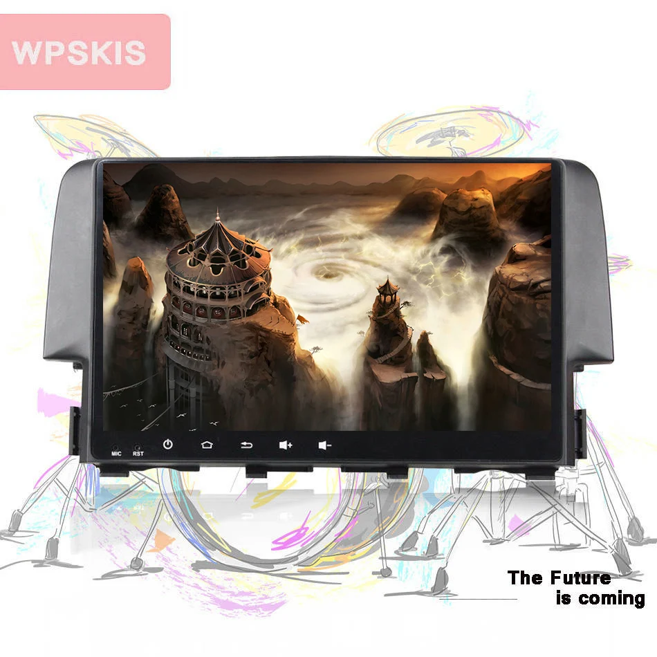 9 &quotHD IPS экран в тире Авто Стерео Радио Видео магнитофон ПК для Honda Civic 2016 2018 GPS NAV RDS
