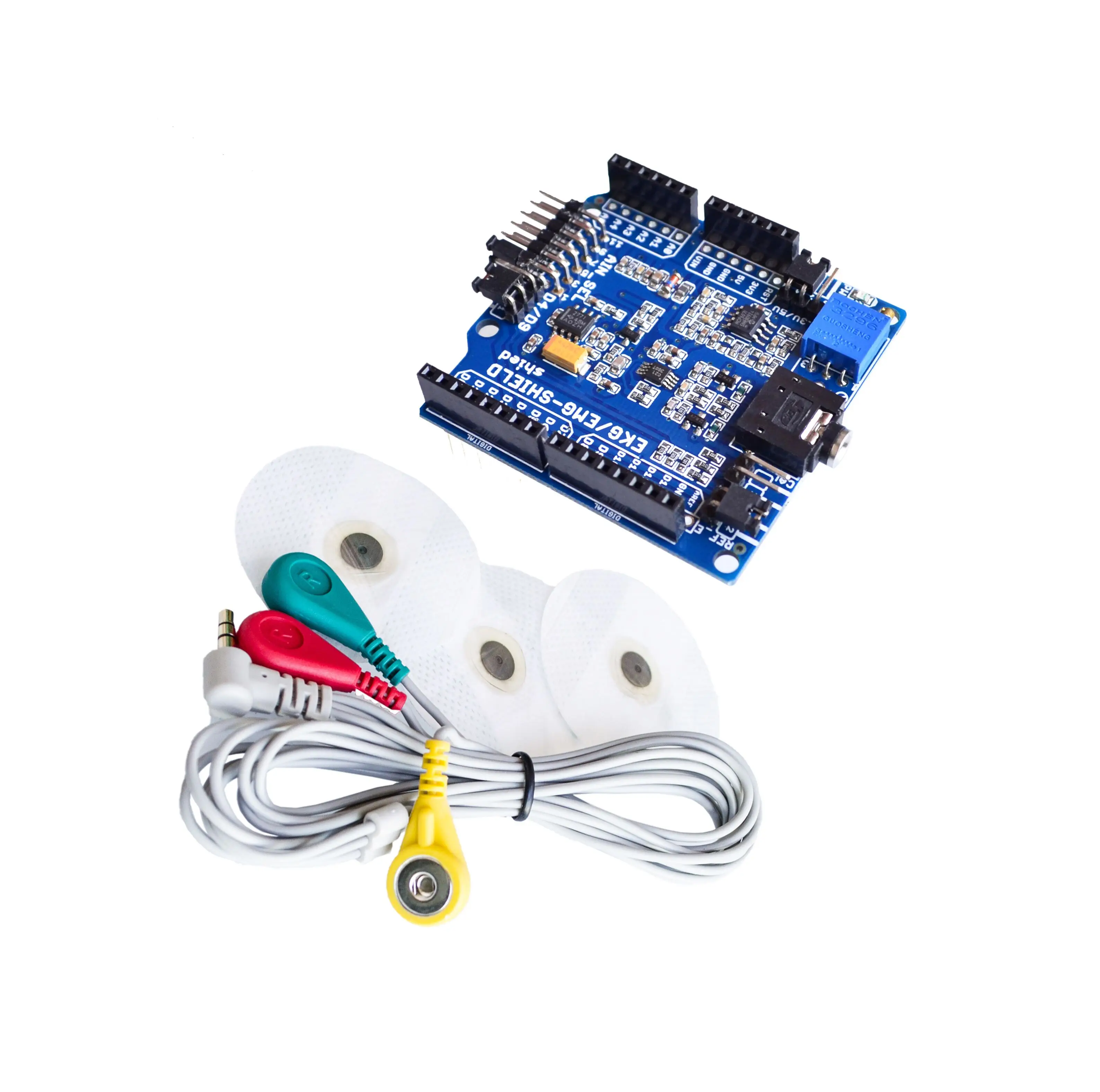 ECG/EKG/EMG щит для Arduino с кабелями и электродами | Электронные компоненты
