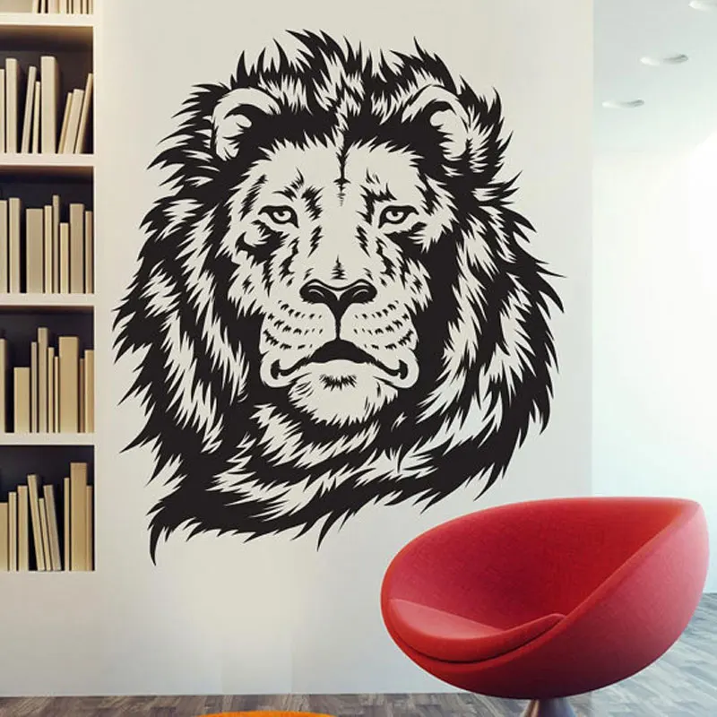 

Africa Lion Wall Decals Eco-friendly Removable Vinyl Kid`s Room Stickers For Home And Office Decor TV And Sofa Background