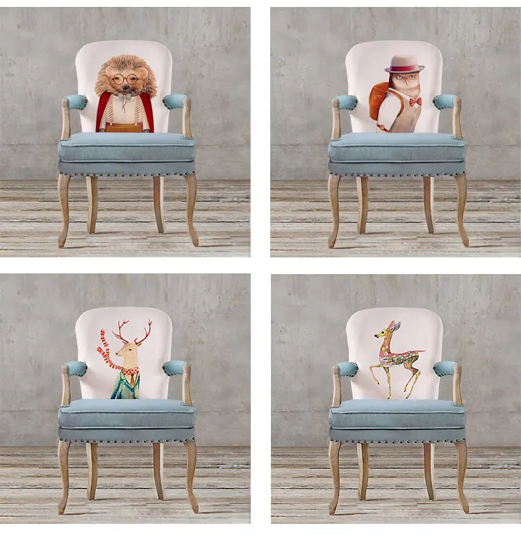 Louis fashion Dining chairs American desk European retro solid wooden Nordic simple single Cafe leisure