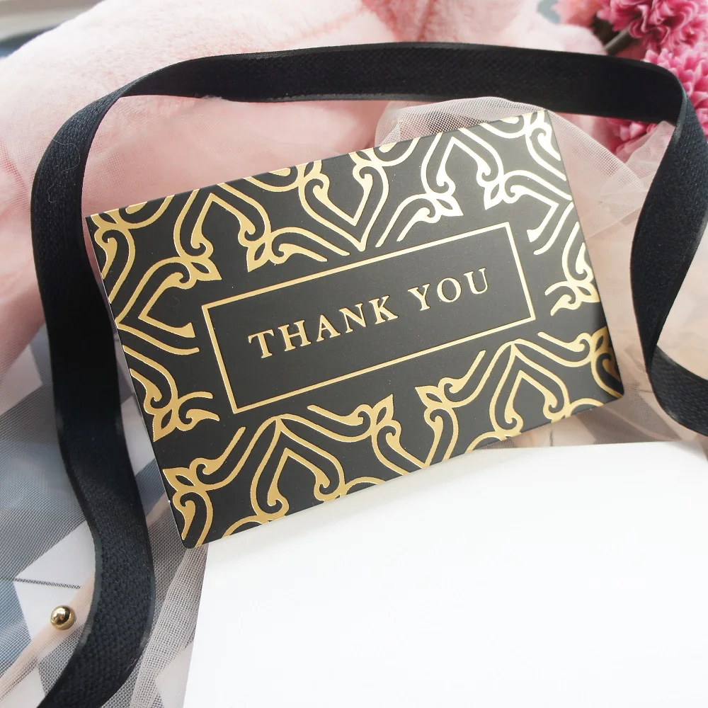 25 шт. золотые открытки с надписью thank you fold|Открытки и приглашения| |