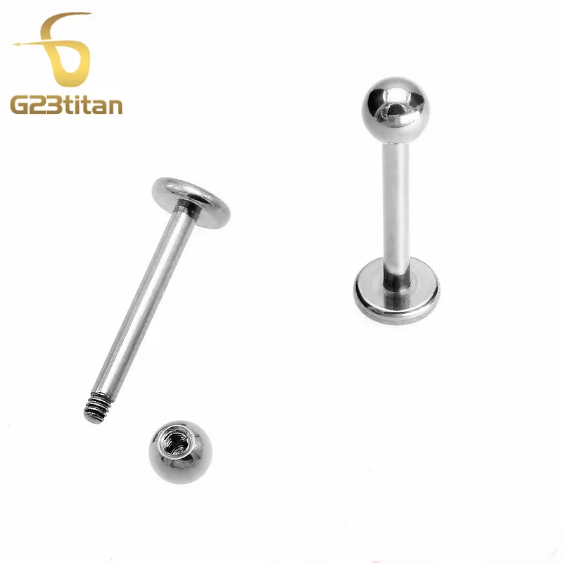 G23titan 100% G23 титановая губная серьга и губы ювелирный пирсинг для тела Пирсинг
