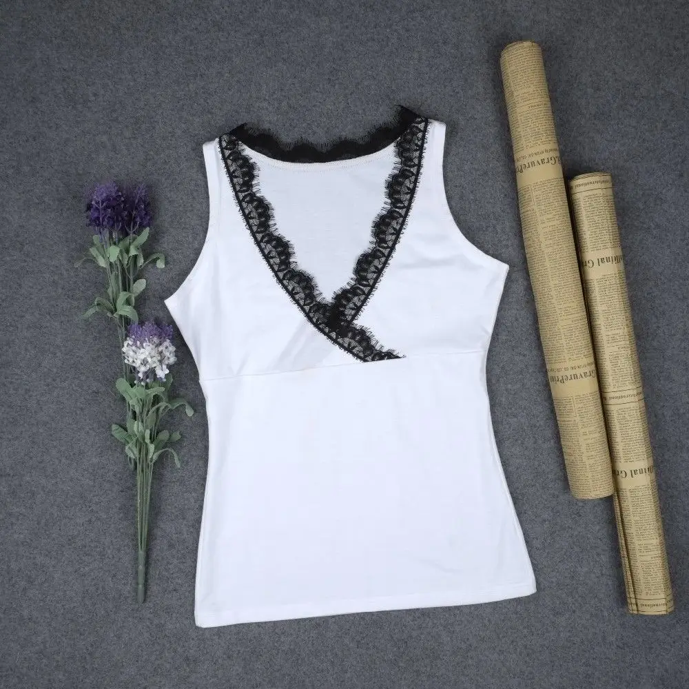 Женский кружевной топ без рукавов с V образным вырезом|top sleeveless|vest topladies vest tops |