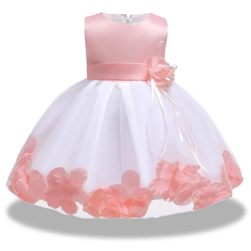 

Summer Kids Dresses For Girls Wedding Party Prom Gown Baby Girl 1 2 Years 1st Birthday Dress Baptism Vestidos Children's Clothes