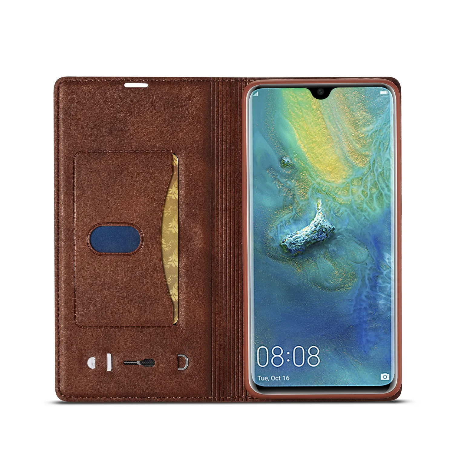 Роскошный кожаный чехол-книжка с подставкой для Huawei Mate 20 чехол-бумажник чехлы