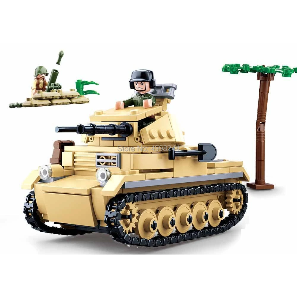 Sluban 356 шт военные мировые войны 2 ww2 panzer Танк строительные блоки игрушка|Блочные