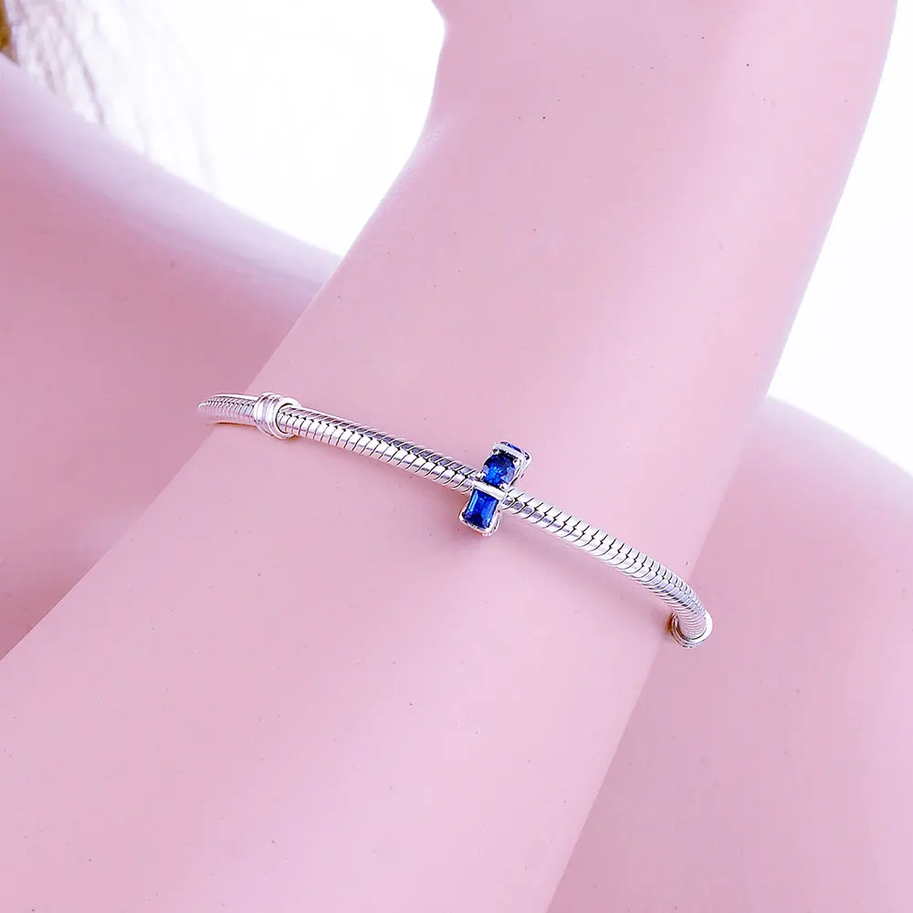 Подходит к оригинальному браслету Pandora для изготовления ювелирных изделий Зимняя коллекция 925 пробы серебряные сверкающие чешские бусины